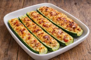 Courgettes farcies au tofu