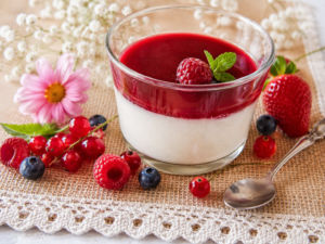 Panna cotta aux fruits rouges
