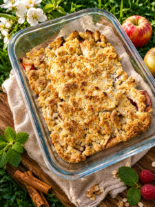 Crumble pommes et fruits de saison