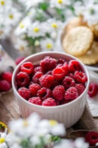 Tarte ricotta framboises