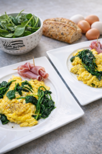 Omelette aux épinards