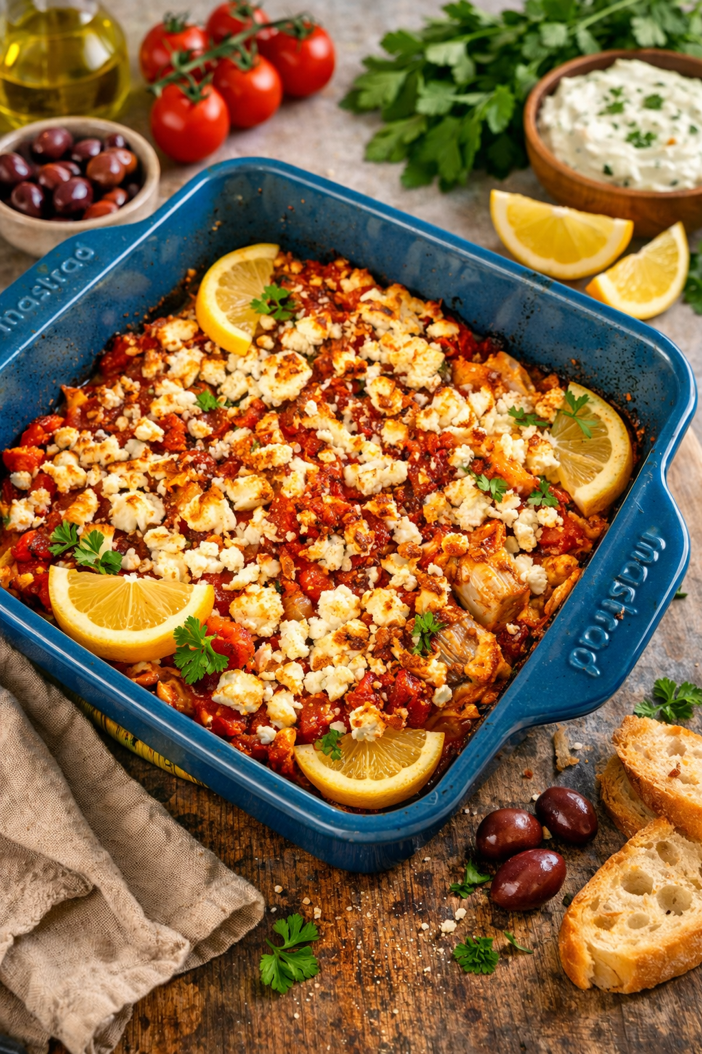 Filet de cabillaud à la Grecque