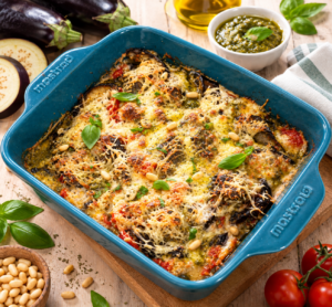Aubergine au pesto
